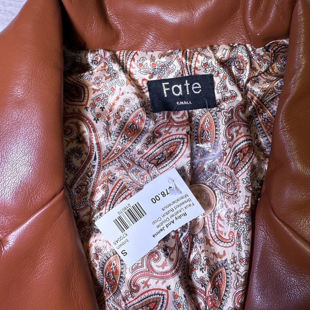 Fate Women's Tan Leather Jacket